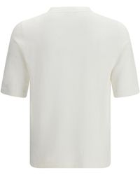 Lardini - Linen And Cotton Knit T-Shirt Linen; T-Shirts - Lyst
