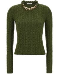 Rabanne - Necklace Sweater Wool Sweater, Cardigans - Lyst