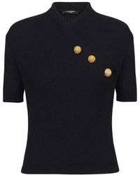 Balmain - Wool Blend Top - Lyst