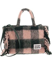 Mc2 Saint Barth - Tartan Bag With Fringes - Lyst