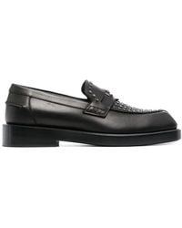 Versace - Medusa Leather Loafers - Lyst