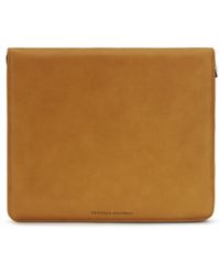 Brunello Cucinelli - Leather Laptop Case Calf Bos Taurus Wallet - Lyst