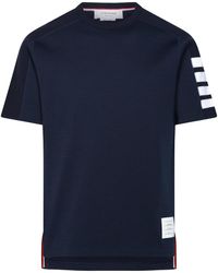 Thom Browne - Navy Cotton T-shirt - Lyst