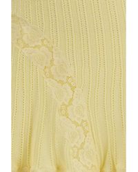 Self-Portrait - Pointelle Knit Mini Skirt - Lyst