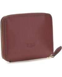 Pinko - Leather Zip-Around Wallet Ribes Intenso-Antique - Lyst