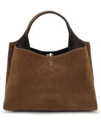 Tod's - Suede Handbag Calf Leather Bos Taurus Handbags - Lyst