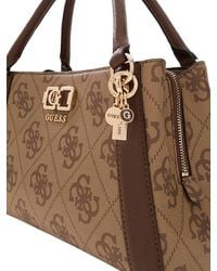 Guess - Satchel Bag Latte Logo- Logo/ Polyurethane Satchel-Bags - Lyst