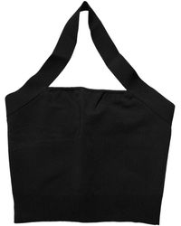 Dolce & Gabbana - Square Neck Halter Cropped Tank Top - Lyst