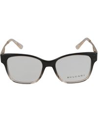 BVLGARI - Perforated Temple Clear Lens Glasses - Lyst