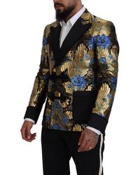 Dolce & Gabbana - Floral Brocade Blazer Double Breasted - Lyst
