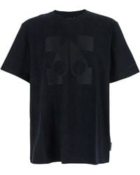 Moose Knuckles - Finchley Crewneck T-Shirt With Maxi Logo On The Front And Logo Lettering On The Sleeve - Lyst