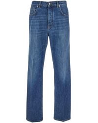 Givenchy - Five-Pocket Jeans With Logo Patch On The Back - Lyst