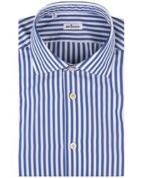 Kiton - And Striped Poplin Shirt - Lyst