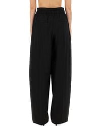 Sportmax - Wide Leg Pants Virgin Wool Trousers - Lyst