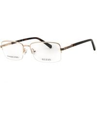 Guess - Guess Gu50044 Rectangular Metal Eyeglasses - Lyst