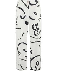 Alysi - Pantalone Printed Orch Dritto - Lyst