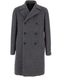 Tagliatore - 'Arden' Double-Breasted Coat With Notched Revers - Lyst