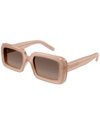 Saint Laurent - Sunglasses Rectangle Full Rim, Shiny Frame And Gradient Lens Sl534Sunrise014 - Lyst