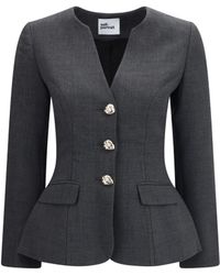 Self-Portrait - Wool Peplum Blazer - Lyst