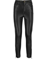 Womens Trousers MICHAEL Michael Kors Vegan Leather leggings in Black Slacks and Chinos Slacks and Chinos MICHAEL Michael Kors Trousers Save 17% 