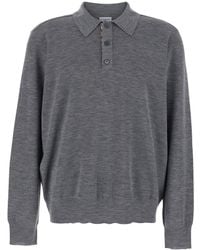 Burberry - Polo Shirt With Classic Collar And Check Motif On The Co - Lyst