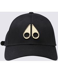 Moose Knuckles - Black And Gold Cotton Logo Icon Baseball Cap - Lyst