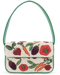 STAUD - Tommy Beaded Bag Shoulder Bag With All-Over Beads - Lyst
