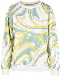 Emilio Pucci Sweatshirt mit Logo-Print in Grau und Fitnesskleidung Sweatshirts Damen Bekleidung Sport- Training 