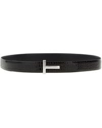 Tom Ford - Reversible Crocodile Leather Belt - Lyst