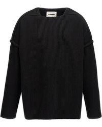 Jil Sander - Geometric Neckline Sweater - Lyst