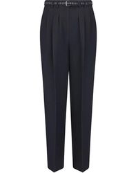 Dior - Wool And Silk Pants - Lyst