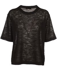 Roberto Collina - Crewneck Plain Knit T-Shirt - Lyst