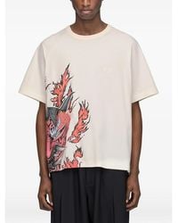 adidas - T-Shirt Y-3 Cotton T-Shirts - Lyst