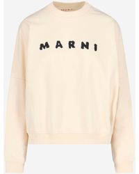 Marni - Cotton Sweatshirt With Logo Print - Lyst