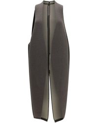 Rick Owens - Gray Wool Oves Aries Sleeveless Jacket - Lyst