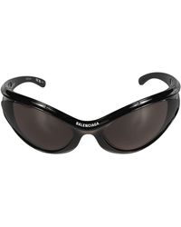 Balenciaga - Centre Logo Cat-Eye Biker Sunglasses - Lyst