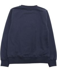 Golden Goose - Journey- Crewneck Regular Sweatshirt- Blend Cotton Fleece With Vintage Effect Print Polyester Rib Sweatshirt - Lyst