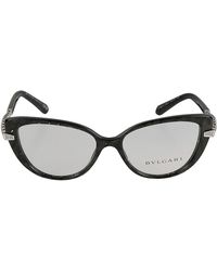 BVLGARI - Crystal Embellished Cat-eye Glasses - Lyst