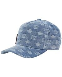 DSquared² - Light Baseball Cap With All-Over Logo - Lyst