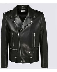 Saint Laurent - Leather Biker Jacket - Lyst