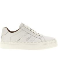 Chloé - Lauren Leather Sneaker - Lyst