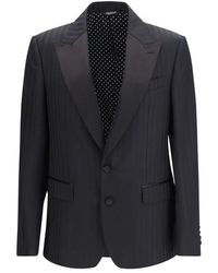 Dolce & Gabbana - Striped Peak-Lapel Blazer - Lyst