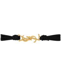 Saint Laurent - Bracelet Q_Nappa Paris Leather Bracelets - Lyst