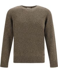 Brooksfield - Crewneck Sweater Fleece Wool Ovis Aries - Lyst