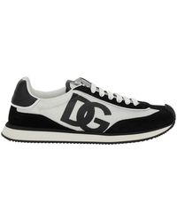 Dolce & Gabbana - Aria And Running Sneakers With Logo Detail - Lyst