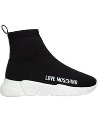 Love Moschino - 's Sock Trainer Sneakers With Platform Sole - Lyst