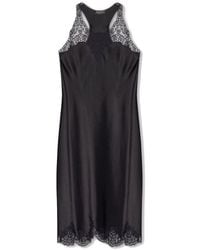 Balenciaga - Satin Strappy Midi Dress - Lyst