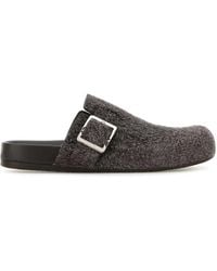 サンダル LOEWE Mud suede Ease Buckle slippers Loewe Ease Buckle Suede Slippers for Men | Lyst