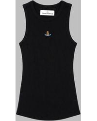 Vivienne Westwood - Tank Top With Logo Viscose - Lyst