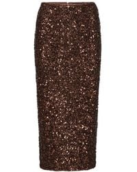 ROTATE BIRGER CHRISTENSEN - Midi Skirt With Sequins Lining: Recycled Polyester - Lyst